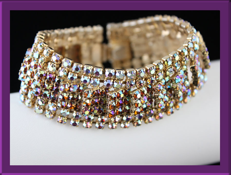 Alice-Caviness-Aurora-Borealis-Rhinestone-Articulated-Bracelet