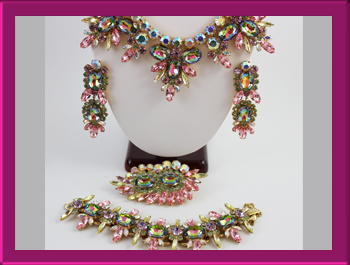 Anne Dimartino Watermelon Rhinestone Full Parure