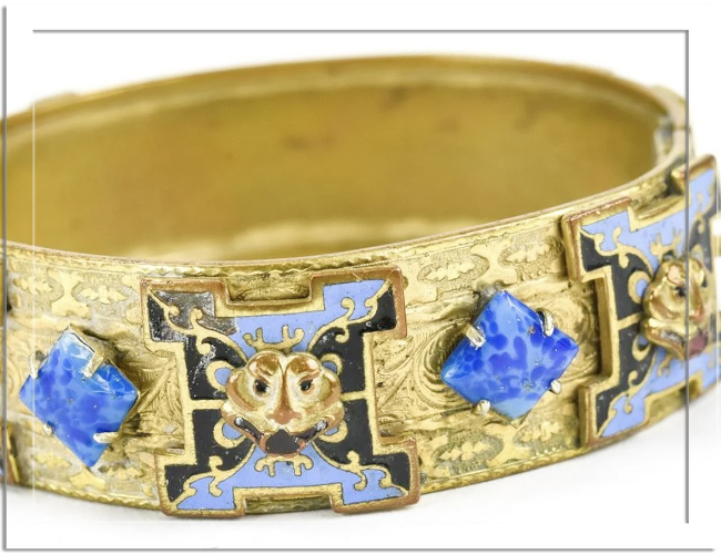 1930s Mayan Style Cuff Bracelet